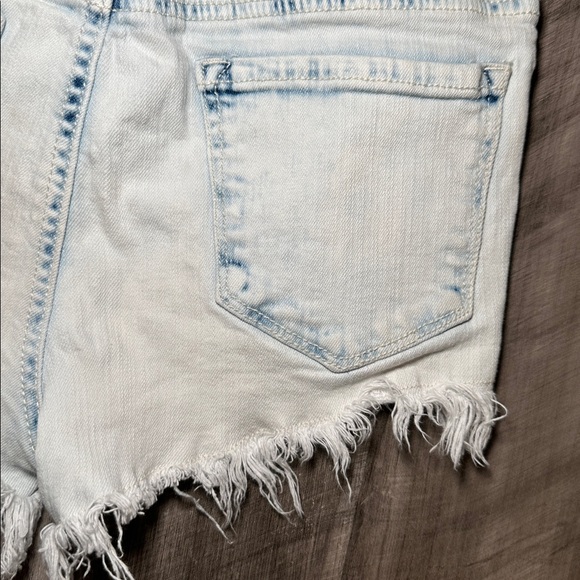 Altar'd State Cloud Wash Distressed Cut Off Denim Shorts - 24 - Picture 3 of 8